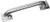 Jaclo 2712-SC Grab Bar with Contemporary Square/Diamond Flange, Satin Chrome, 12"