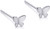 Cute Mini Butterfly Stud Earrings 925 Sterling Silver Dainty Hypoallergenic Studs for Sensitive Ears Gold Earrings for Women Girls Teens Kids