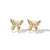 Christmas Bow Earrings for Women Gold Ribbon Bow Stud Earrings for Teen Girls Cute Bowknot Earrings (gold-butterfly)