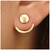 Boho Moon Phase Ear Jackets Earrings Gold Sun Moon Earrings Double Sided Round Studs Earrings Minimalist Geometric Earrings Jewelry for Women and Girls