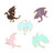 Cute Enamel Pin Set Lapel Pins Brooches Cartoon Brooch Badge Pins for Clothes Bags Backpack for Women (Dragon Set)