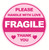 Fragile Sticker for Shipping,2 inch 300pcs Cute Pink Fragile Sticker Handle with Care Thank You Label for Box Shipping