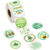 500pcs St. Patrick's Day Stickers for Kids Shamrock Roll Sticker for Envelopes Cards Party Supply Decoration