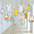 16 Pcs Easter Decorations Hanging Swirls, NO-DIY Easter Party Bunny Eggs Hanging Ceiling Decorations, Easter Spring Party Supplies Whirls Glitter Foil Ceiling Swirls