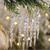Christmas Crystal Ornaments Set for Tree, Clear Acrylic DIY Icicle Ornaments Christmas Hanging Crystal Snowflake Decorations for Christmas Tree Winter Party Supplies, 48Pcs