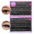 Fluffy Volume Lash Clusters 320pcs DIY Lash Extension 10-20MIX D Curl Eyelash Clusters 80D+100D Wispy Individual Lashes Cluster Eyelash Extensions DIY Lash at Home by