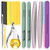Nail Buffers and Files, Nail Buffer Blocks, 2PCS Polishing Nail Buffers, Cuticle Nippers, Cuticle Pusher and Cuticle Oil