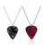 2 Piece Guitar Pick Pendant Guitar Picks Chain Necklace Guitar Hellfire Club Necklace Bead Chain Necklace Guitar Pick Necklace for Women Men Costume Cospaly Jewelry