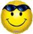 Emoji Smiley with Sunglasses Mylar Balloon, 5 Piece