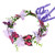 Butterfly Flower Crown for Women Girls Fairy Flower Headband Crown Adjustable Wedding Festival Floral Hair Wreath Purple