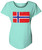 Norway Flag - Norwegian Heritage Pride Women's Dolman (Teal, Small)