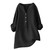 Womens Cotton Linen Shirts Plus Size Button Up Casual Blouse 2024 Summer V Neck Short Sleeve Tops Loose Fit Tunic Trendy A- Black