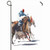 Ahawoso Outdoor Garden Flags 12"x18" Inch Sketch Watercolor Painting Horse Race Competition Derby Horses Racing Sports Recreation Jockey Vertical Double Sided Home Decorative House Yard Sign