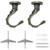 2 Sets Swag Ceiling Hooks Heavy Duty Swag Hook with Hardware for Hanging Plants Ceiling Installation Cavity Wall Fixing (2 Sets Bronze)