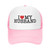 I Heart My Husband I Love My Husband Women Trucker Hat Men Adjustable Mesh Snapback Golf Dad Summer Baseball Cap Pink Happy Father's Day