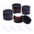 OverNews 4PCS 2oz Amber Glass Jar, Empty Cosmetic Lotion Containers,with Inner Liners,Black Lid, Spatula