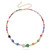 Bohemian Mushroom Beaded Choker Necklace for Women Handmade Colorful Seed Beaded Mushroom Choker Summer Y2k Trendy Jewelry Gifts for Teens Girls (Butterfly Bead Choker)