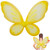 Fairy Girls Wings,Girls Butterfly Wing for Birhday Party,Sparkle Angel Wings Halloween Costume Dress Up for Kids Women (Yellow)