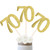 10-Pack Double Sided Glitter 70th Birthday Centerpiece Anniversary Centerpiece Sticks, Number 70 Table Topper Cake Topper for 70th Birthday Anniversary Table Party Decorations (Double Sided gold)