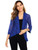 Women's 3 4 Sleeve Lace Cardigan Sheer Jacket Crochet Cover up Blue