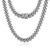 10mm Rainbow Colorful Miami Cuban Link Chain Necklace for Men Women Chunky Cuban Link Curb Shain Silver Gold Chain Stainless Steel Hip Hop Jewelry