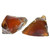 2 Pieces Amber Raw Crystals and Healing Stones, Natural Rocks for Tumbling and DIY Raw Stones and Crystals