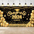 Congrats Class of 2024 Banner Graduation Decorations - Large Black and Gold Graduation Backdrop, Congratulations Banner Grad Party Decorations Class of 2024-72x44 Inch