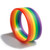LGBT Bracelet Gay Pride Bracelets Rainbow Silicone Rubber Wristbands LGBTQ Jewelry Gay Pride Gifts (Rainbow)