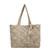 Shoulder Bag for Women, Waterproof Shopping Lightweight Work Purse and Handbag Travel Tote Oxford Nylon Large Capacity (beige, Medium)