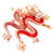2024 Chinese Dragon Keychains, Zodiac Dragon Bling Crystal Rhinestone Dragon Keyring Year Of The Dragon Key Holder Auspicious Animal Charm Pendants for New Year Gifts
