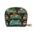 Credit Card Case Wallet Colorful-Camper-Bus Small Pu Leather Zipper Card Holder