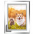 5x7 Picture Frame, Glass Photo Frames Made of High Definition Real Glass, Transparent Free Standing Desktop Display Stand, with Horizontal or Vertical Placement