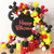 Mickey Birthday Party Supplies - 132 Pcs Mickey Theme Birthday Baby Shower Party Balloon Garland Arch Kit, Red Yellow Black White Latex Balloon Arch For Mickey Theme Party Decorations