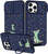 (2in1 for iPhone 15 Pro Max Case for Women Girls Cute Cover Girly Cartoon Kawaii Animal Green Unique Design with Slide Camera Cover+Ring Stand Holder for iPhone 15 Pro Max Phone case 6.7''