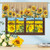 Sunflower Valance Curtain for Kitchen-Sunflower Decorations Yellow Floral Window Valance for Living Room Bedroom Scroll -Sunflower Gnome Decor Rod Pocket Valances-Window Treatment Valance 18" X 54"