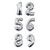 20 Pcs 16 Aluminum Foil Number Balloons Party Ballons Silver Balloon Number Digital Balloons Aluminum Number Balloons Silver Number Balloons Letter Thin Film