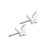 Bow Earrings Silver Bow Studs for Women Ribbon Earrings Bowknot Stud Earrings Small Bow Jewelry for Girls Christmas Gift (Butterfly)