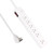 Surge Protector Power Strip, 1200 Joules, Flat Plug Extension Cord with 6 Widely Spaced AC Outlets, 4-Foot Wall Mountable Overload Surge Protection, 15A 1875W, ETL Listed - White