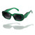 Y2k Sunglasses Women and Men Square Trendy Show shades Retro fashion vogue UV Protection sunglasses (Green)