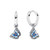 925 Sterling Silver Blue Butterfly Dangle Earrings for Women Sparkling Double Hoop Earrings Sterling Silver Hoops Cubic Zirconia Earrings (BE45)