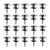 20PCS Chrome Guitar Strap Buttons Strap Locks Mushrooms Head End Pins