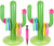 2 Pack Inflatable Cactus Ring Toss Game Set,Cactus Target Toss Game Toys Summer Floating Swimming Ring Toss Game Toy for Fiesta Party Accessories Hawaiian Pool Beach Party Decoration Supplies