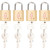 4 Pack Luggage Lock TSA Approved+Key Brass Padlock, Travel Lock TSA Approved +Suitcase Lock TSA Approved for Luggage, Suitcase, Carry On, Backpack, Laptop Bag,4 Pack Gold