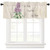 Valance Curtain for Kitchen,Lavender Flower Green Leaves Window Valance for Living Room Scroll,Rod Pocket Valances for Bedroom Decor,Window Treatment Valance 1 Panel 18" x 54"