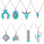 8 Pcs Western Necklaces for Women Turquoise Necklace Cowgirl Cowboy Pendant Necklace Cattle Necklace Jewelry for Girls (Classic) 8 Pcs Western Necklaces for Women Turquoise Necklace Cowgirl Cowboy Pendant Necklace Cattle Necklace Jewelry for Girls (Classic)