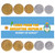 5 Coins from Argentina | Argentine Coin Set Collection 1 5 10 20 50 Centavos | Circulated 1970-1976 | Liberty | Phrygian Cap