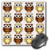 3dRose LLC 8 x 8 x 0.25 Inches Mouse Pad, Cute Brown Owl Print (mp_28531_1)