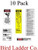 (10 Pack) Werner 300 LB Fiberglass Step Ladder Replacement Label Kit