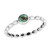 Classic Elegance Round Shaped Abalone Shell .925 Sterling Silver Band Ring. (7)