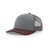 | Richardson 112 Structured Classic Trucker Snapback (Heather Grey/Charcoal/Maroon)